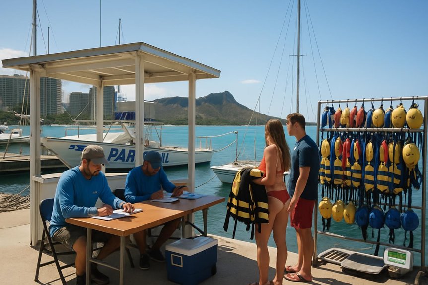waikiki parasailing dock procedure