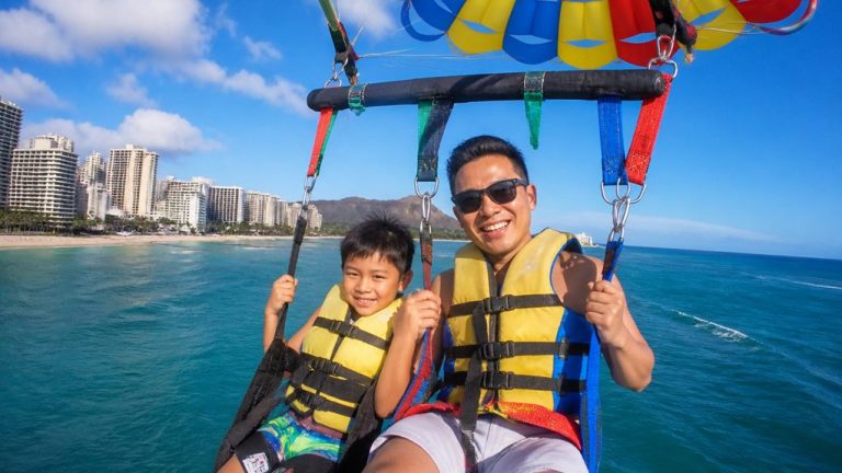 kids parasail with adults waikiki