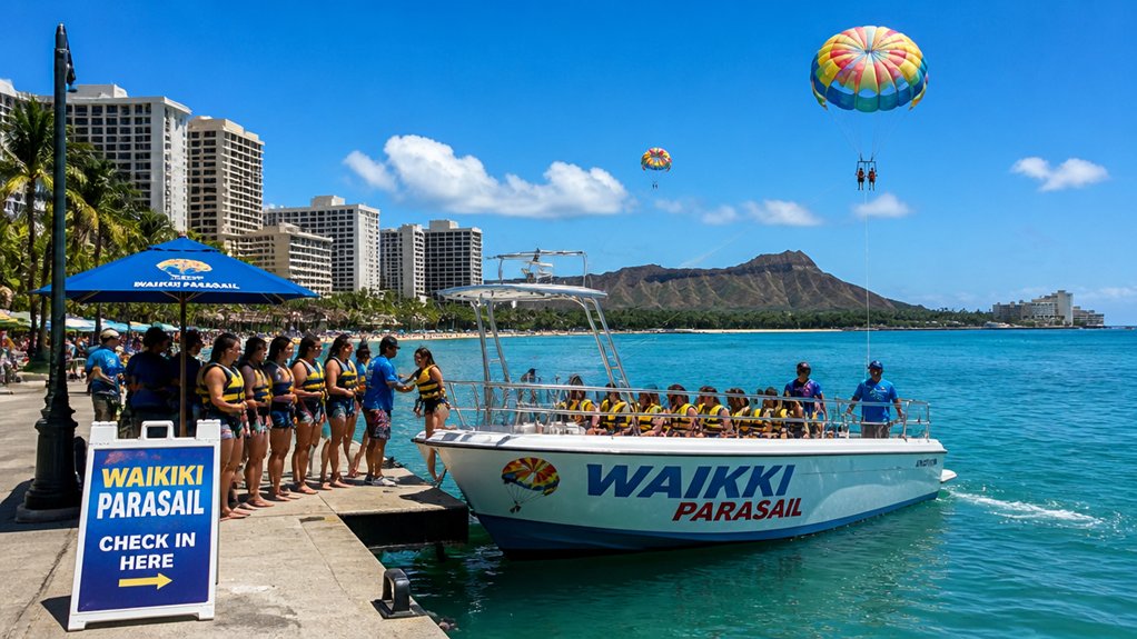 morning waikiki parasailing meetpoints