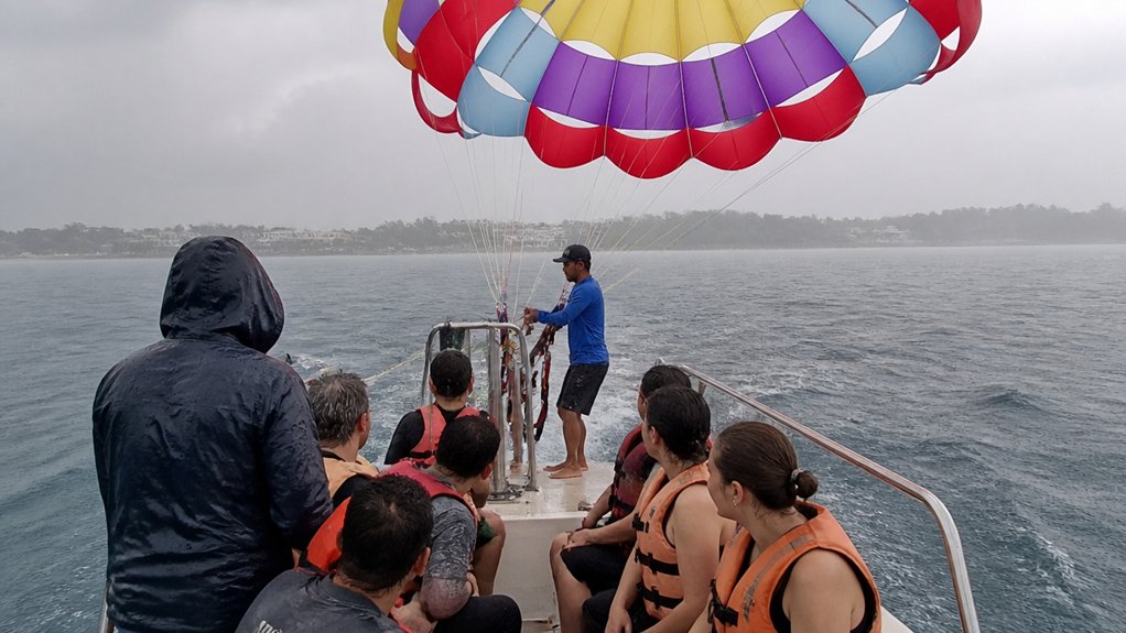 rainy parasailing tour safety tips