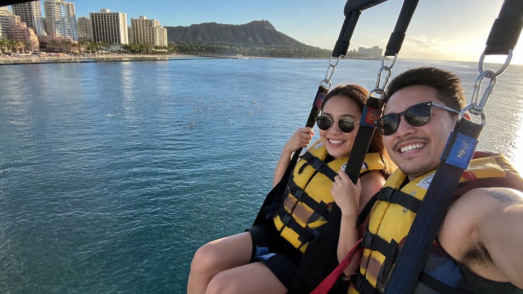 waikiki couples parasailing worth it