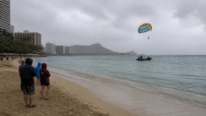 waikiki parasailing in rain